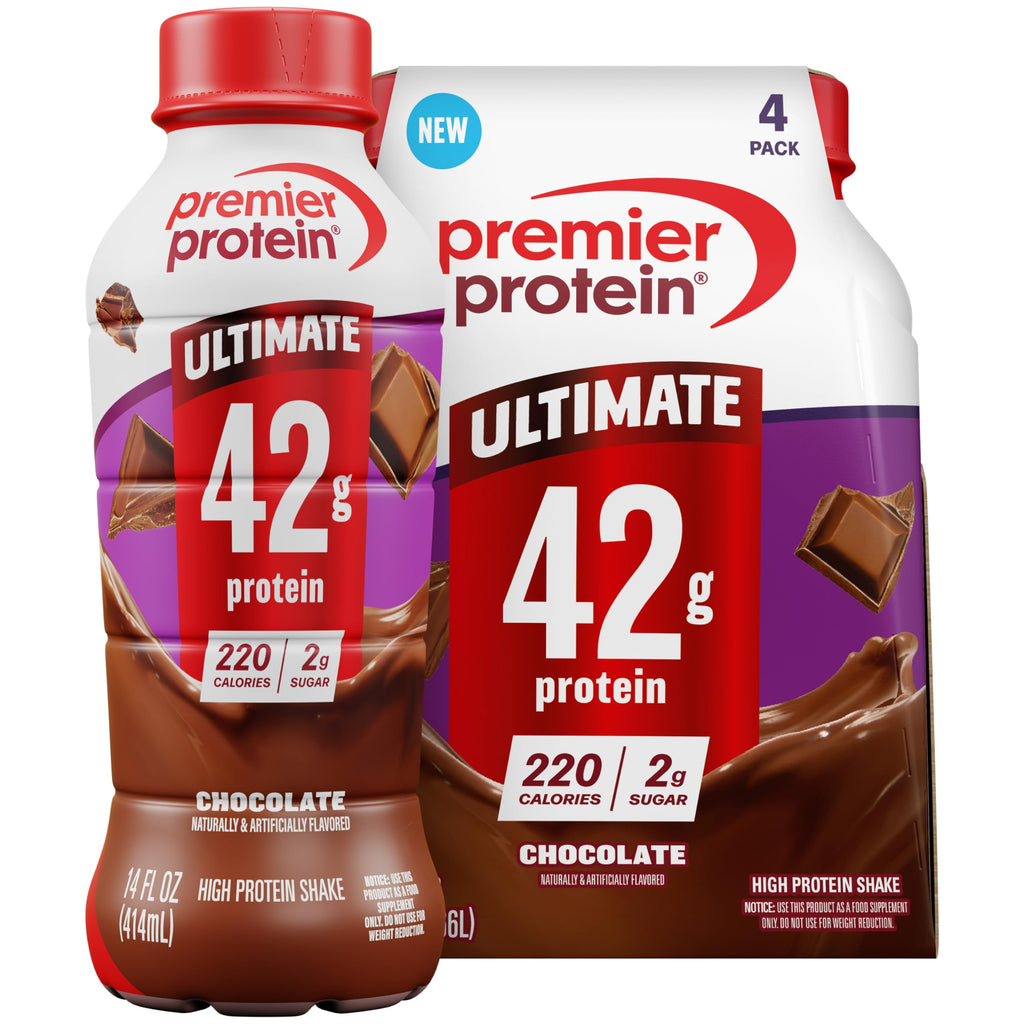 Premier Protein ULTIMATE 42g High Protein Shake, Chocolate, 12 Pack