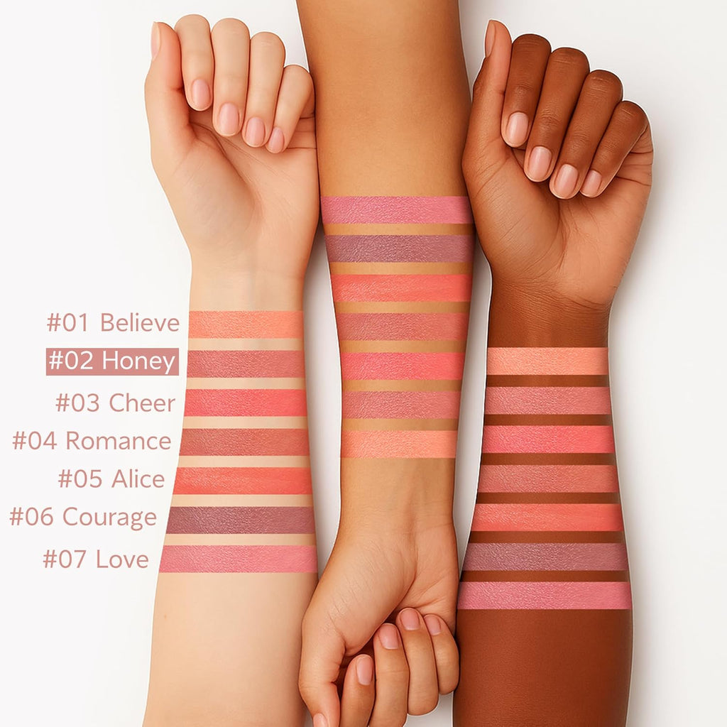 FV Liquid Blush, Long Lasting Buildable Cream Cheek Tint with High-Pigment Color, Weightless Blendable Formula for Natural Dewy Finish (Honey)